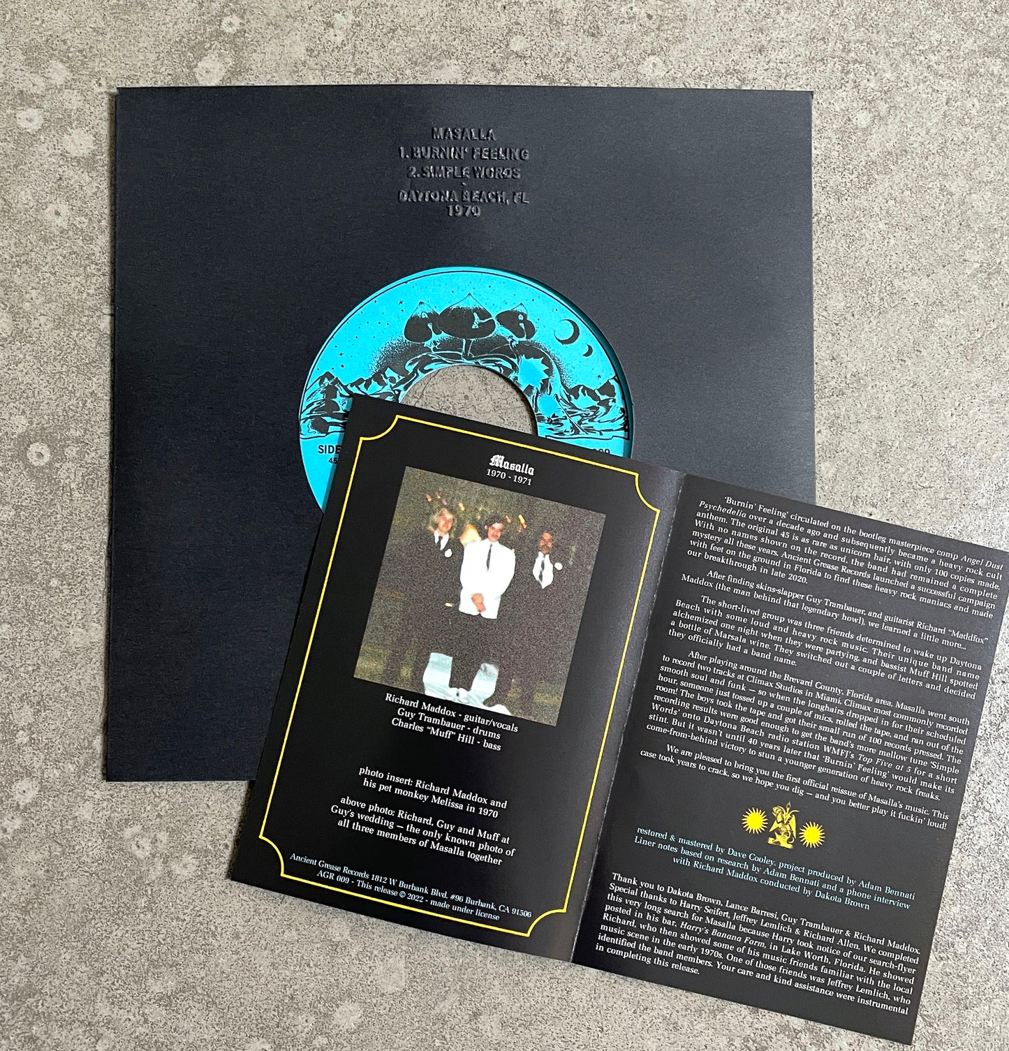 MASALLA ---7"--- BLACK VINYL