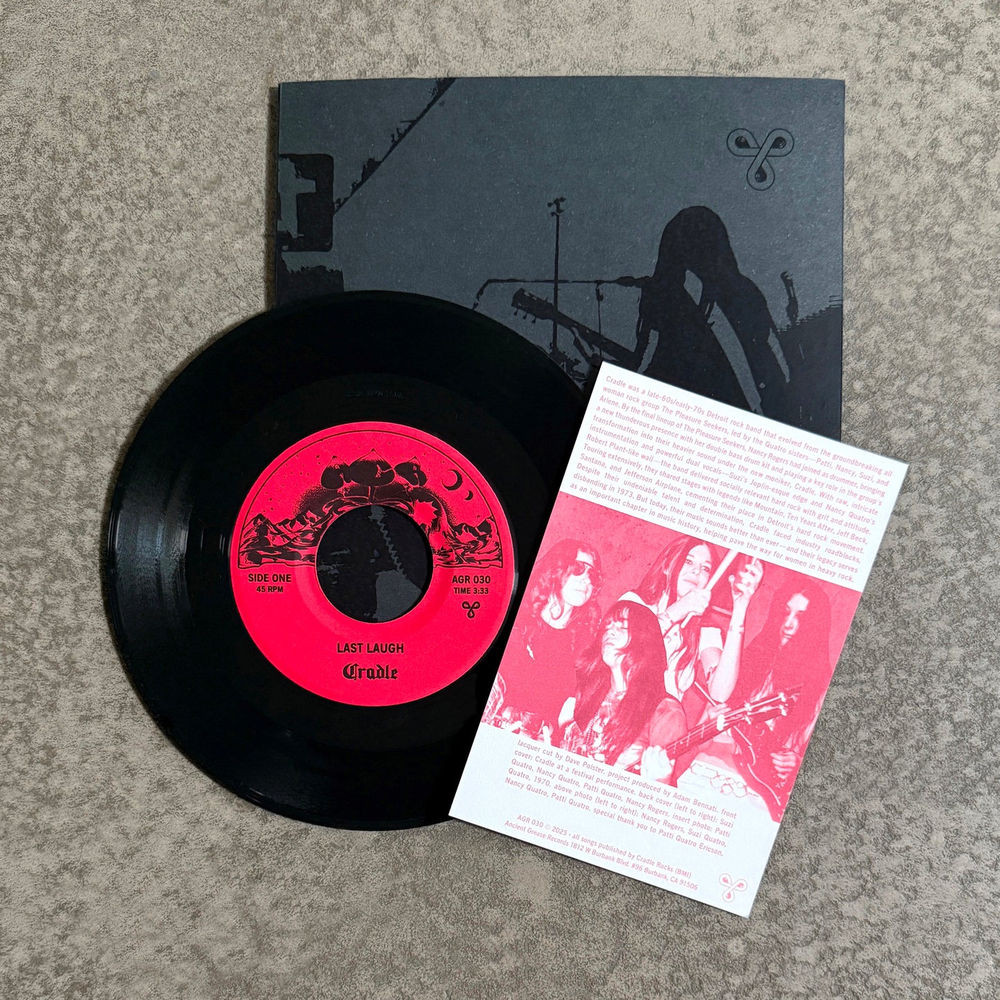 CRADLE ---7"--- LENTICULAR FLIP-IMAGE COVER - BLACK SLEEVE - EDITION OF 35