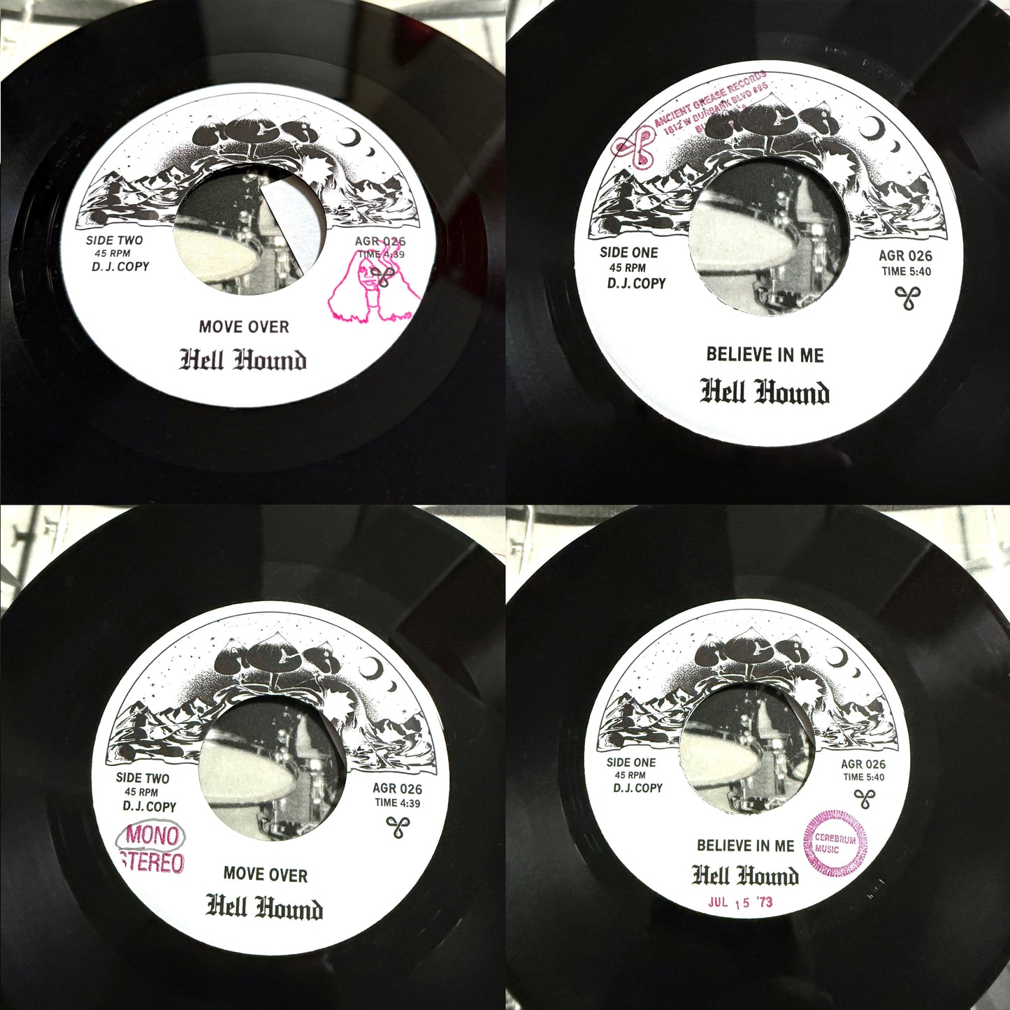 HELL HOUND ---7"--- PICTURE SLEEVE - DJ COPY - EDITION OF 50