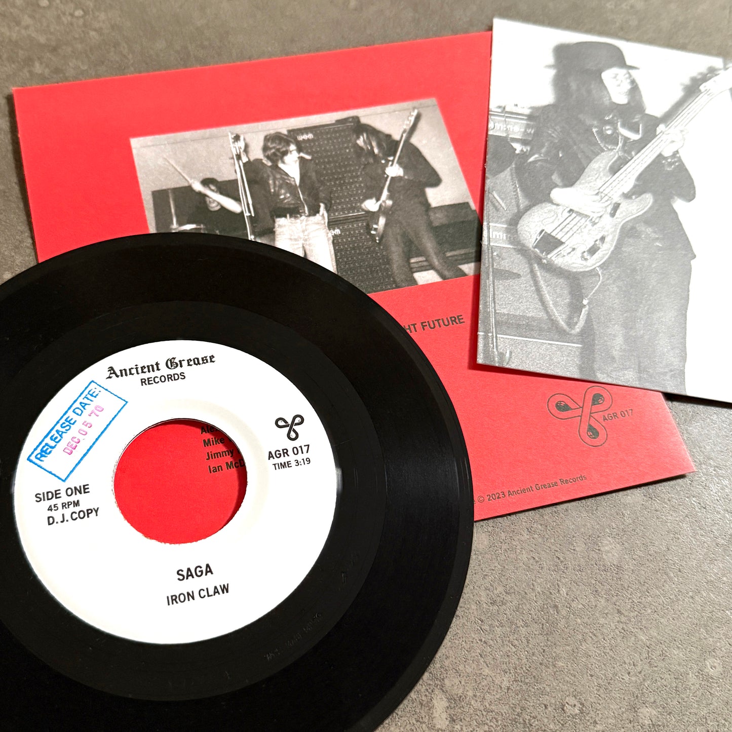 IRON CLAW ---7"--- PICTURE SLEEVE - DJ COPY - EDITION OF 50