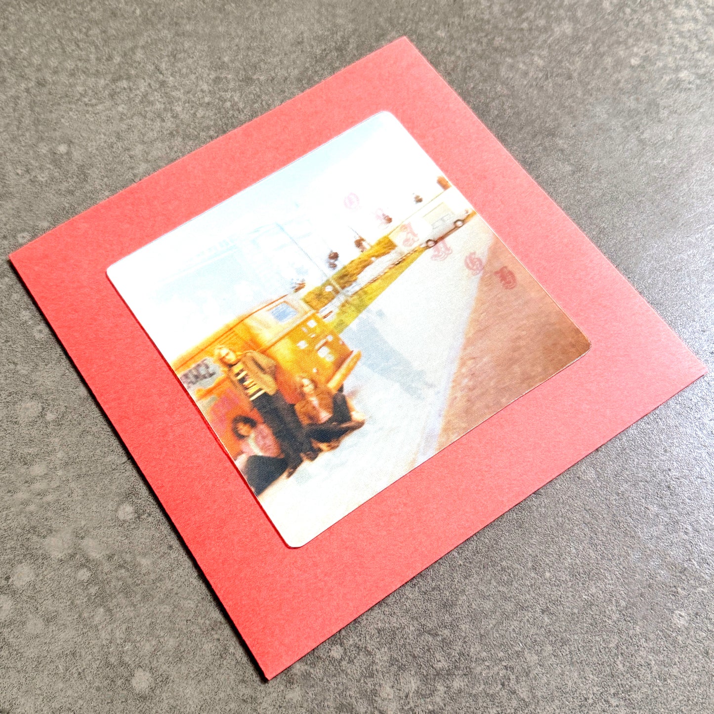 ORANGE ---7"--- LENTICULAR FLIP-IMAGE COVER - RED SLEEVE - EDITION OF 25