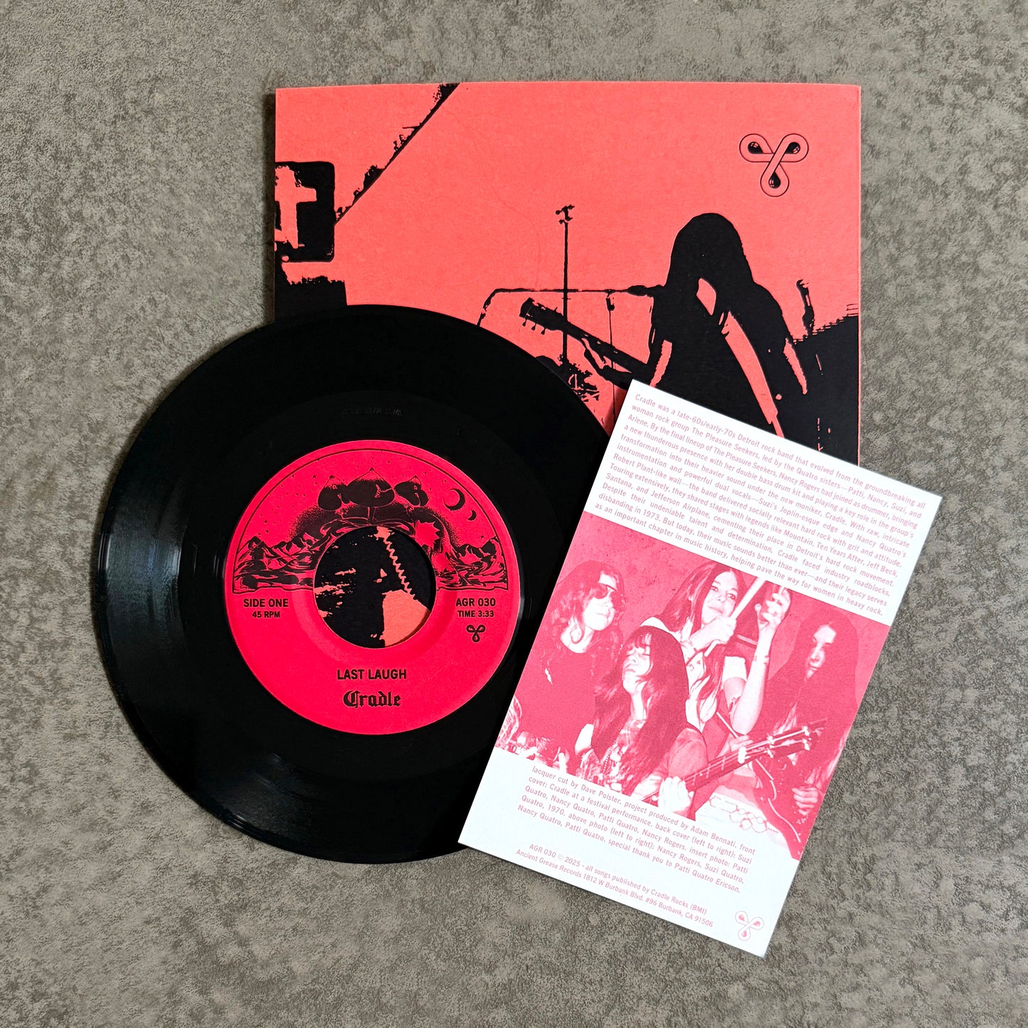 CRADLE ---7"--- LENTICULAR FLIP-IMAGE COVER - RED SLEEVE - EDITION OF 15