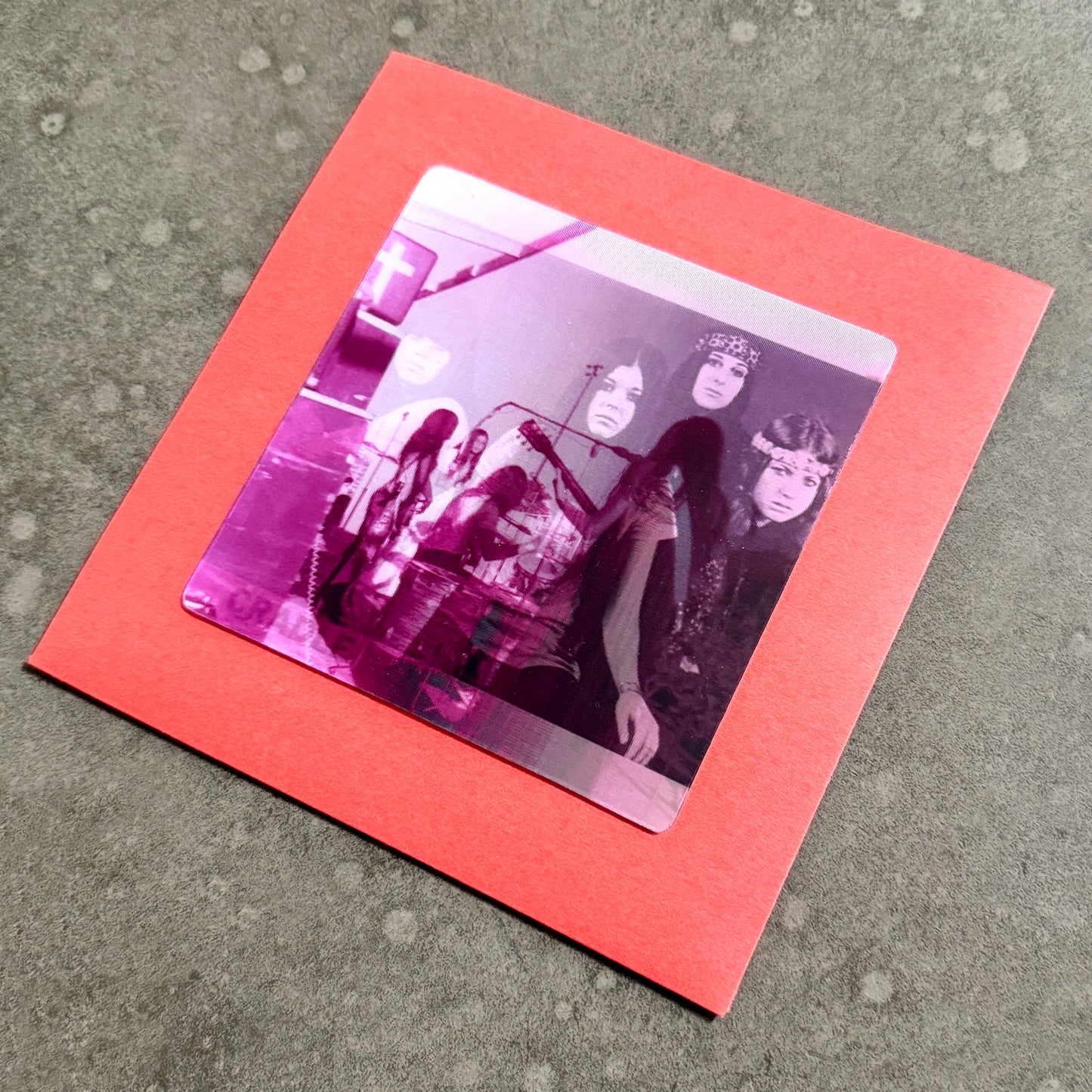 CRADLE ---7"--- LENTICULAR FLIP-IMAGE COVER - RED SLEEVE - EDITION OF 15
