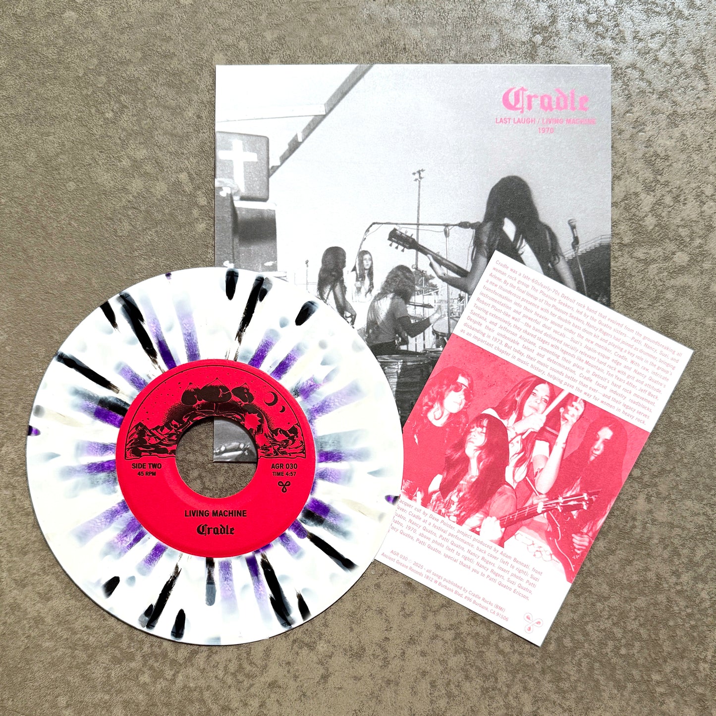 CRADLE ---7"--- PICTURE SLEEVE - SPLATTER VINYL - EDITION OF 100