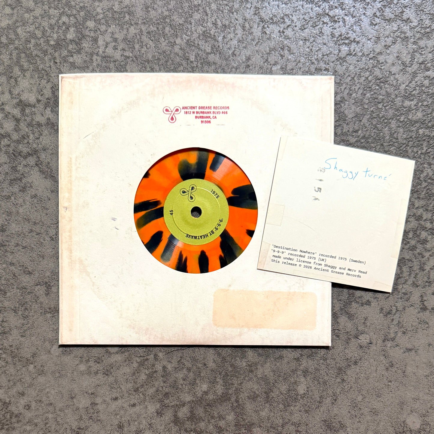 SHAGGY/HEATWAVE - HEAVY DJ SPLIT 7" #3 - SMALL CENTER LABEL - EDITION OF 200 (ONLY 25 AVAILABLE VIA AGR SITE)