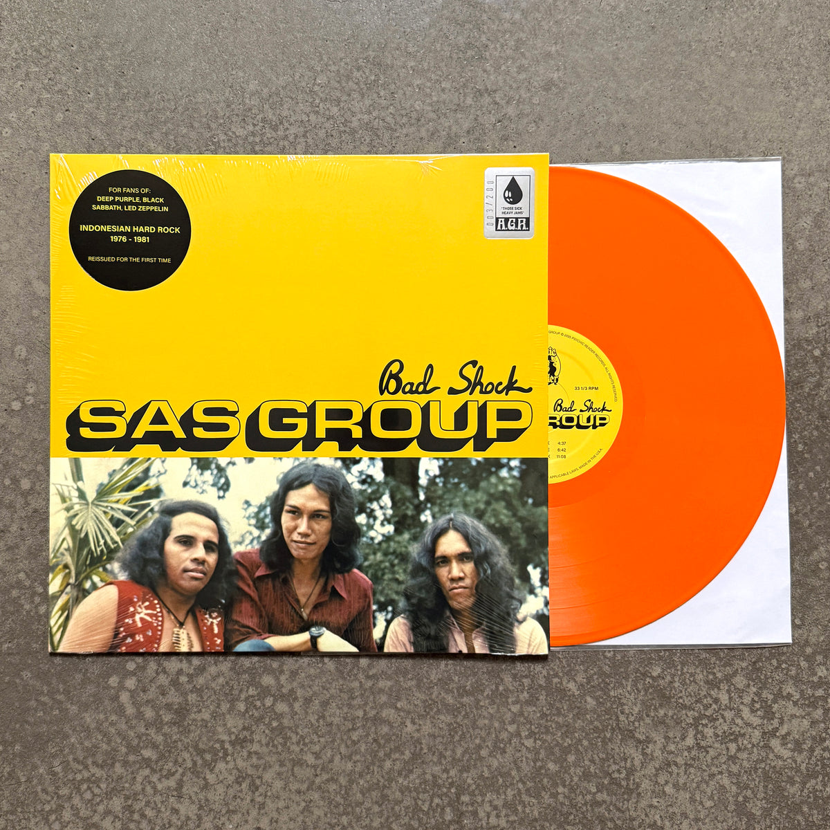 SAS GROUP - 'BAD SHOCK' - LP - AGR EXCLUSIVE #3 - ORANGE VINYL - EDITION OF 200