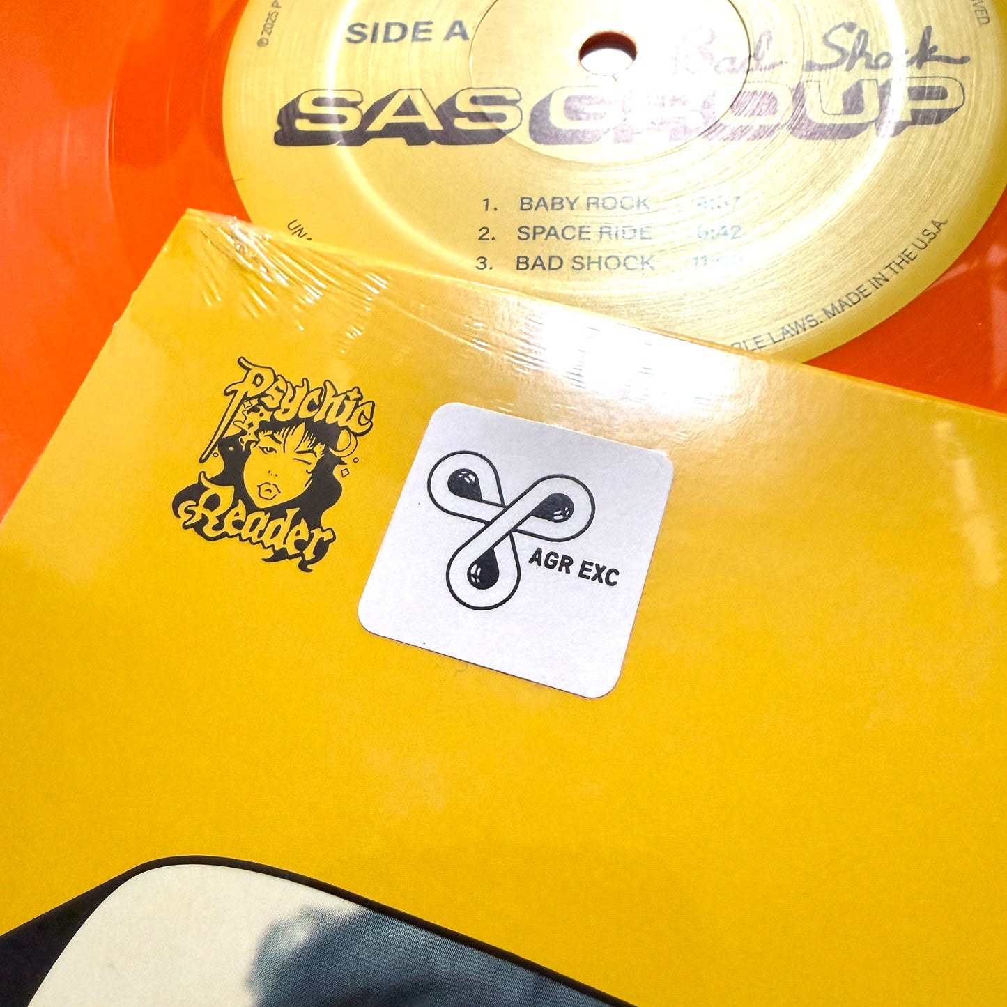 SAS GROUP - 'BAD SHOCK' - LP - AGR EXCLUSIVE #3 - ORANGE VINYL - EDITION OF 200