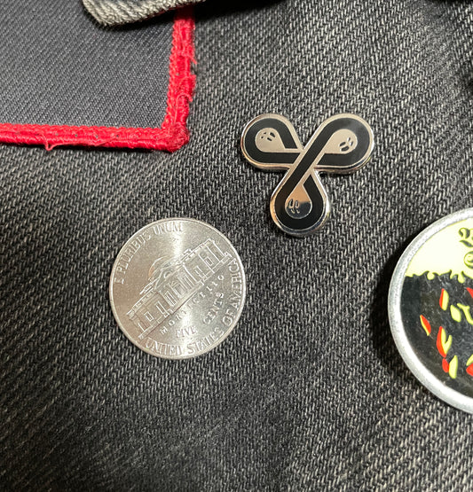 ANCIENT GREASE RECORDS --- ENAMEL PIN (FREE SHIPPING WITH OTHERS)
