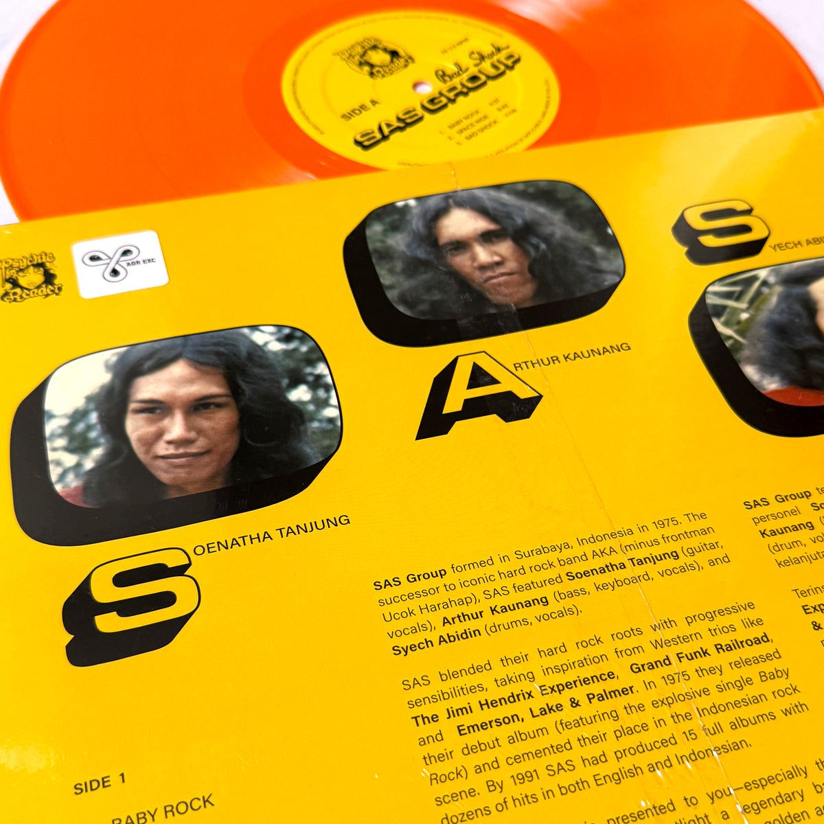 SAS GROUP - 'BAD SHOCK' - LP - AGR EXCLUSIVE #3 - ORANGE VINYL - EDITION OF 200
