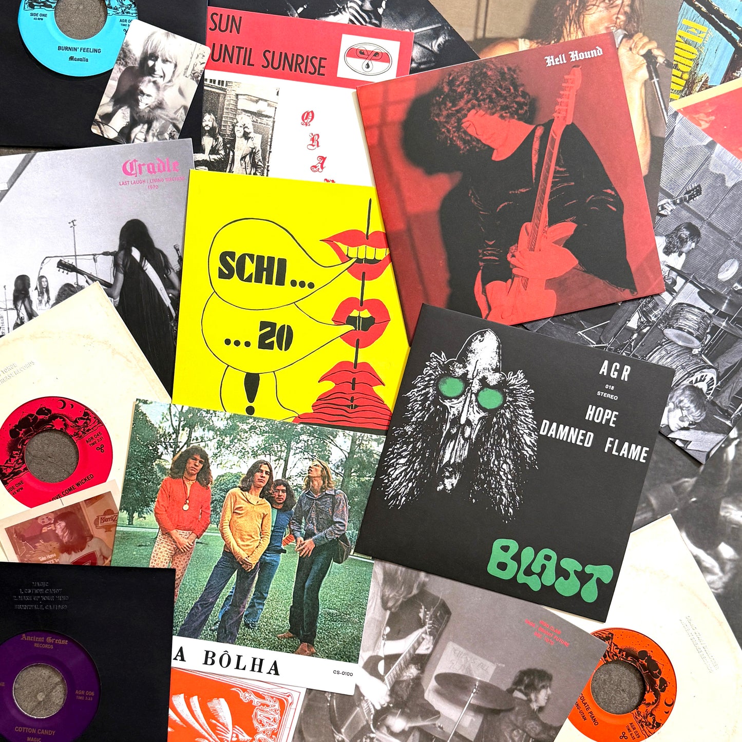 QUICK 7" BUNDLE #1 - FIVE RECORDS + AGR STASH BOX