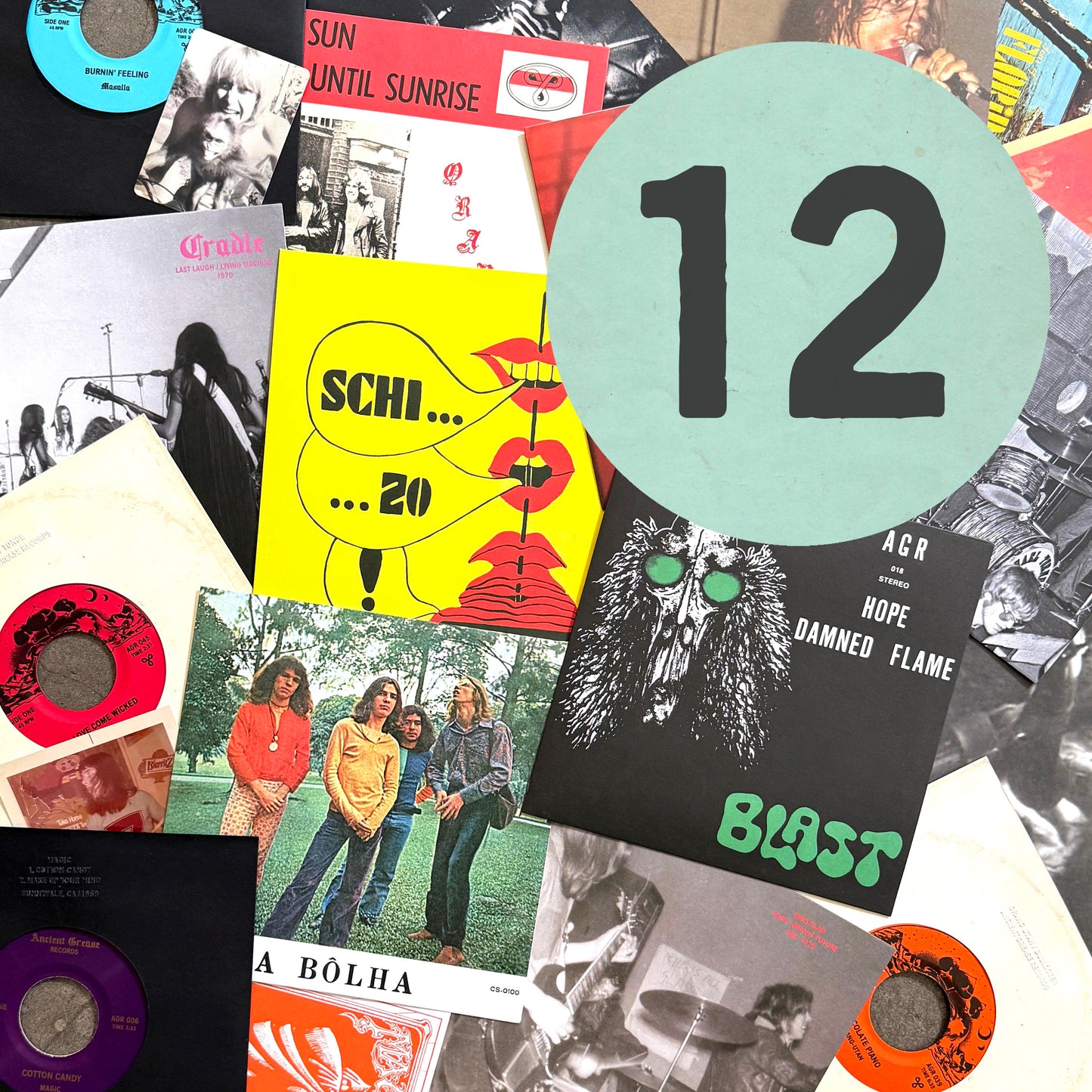QUICK 7" BUNDLE #3 - TWELVE RECORDS + AGR STASH BOX