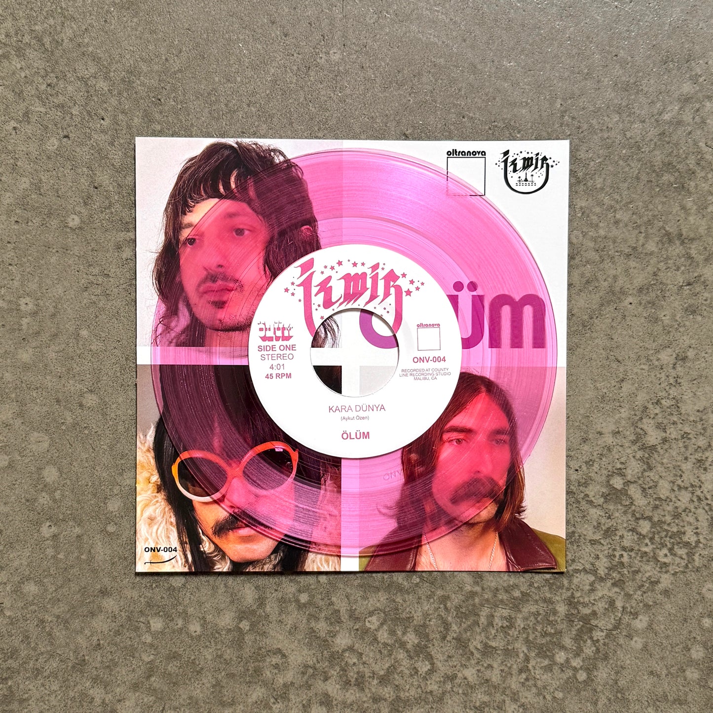 ÖLUM ---7"--- KARA DUNYA/YESIL GUNES - PINK VINYL - EDITION OF 200