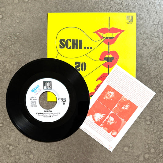 SCHIZO ---7"--- PICTURE SLEEVE - DJ COPY - EDITION OF 50