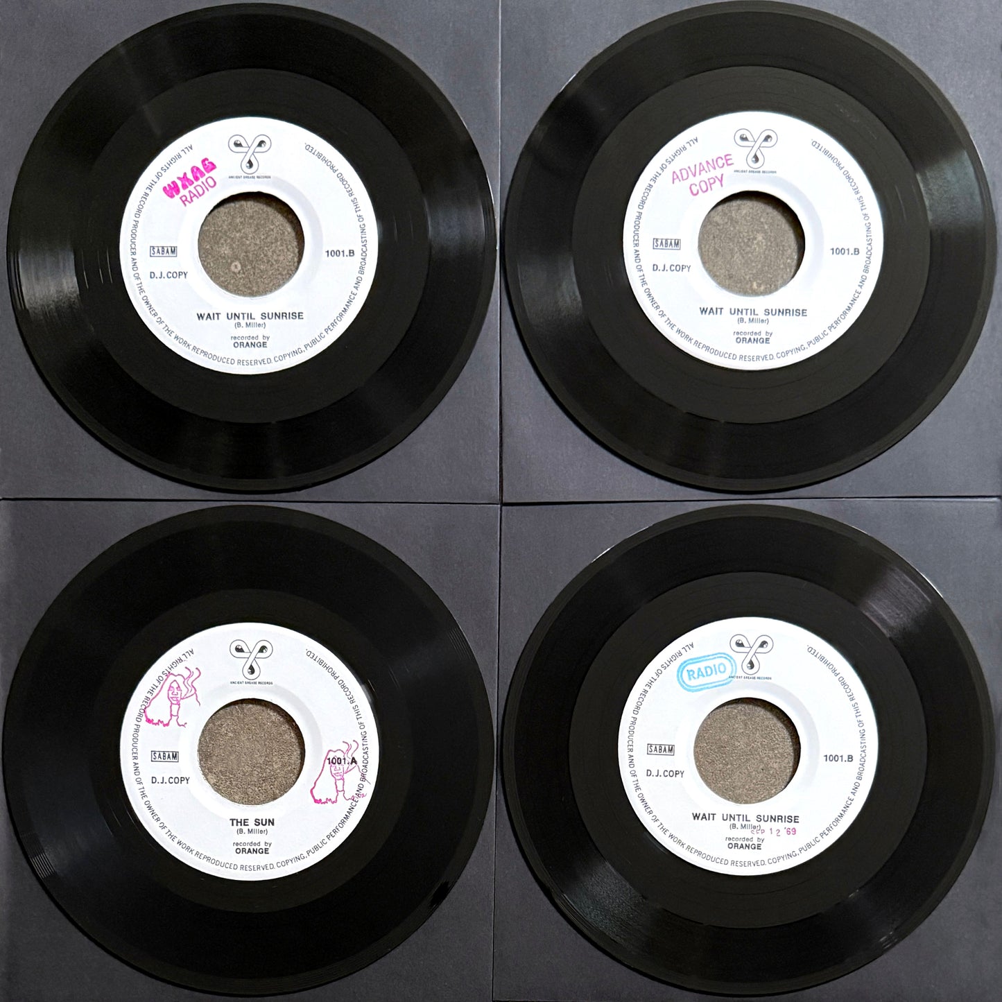 ORANGE ---7"--- PICTURE SLEEVE - DJ COPY - EDITION OF 50