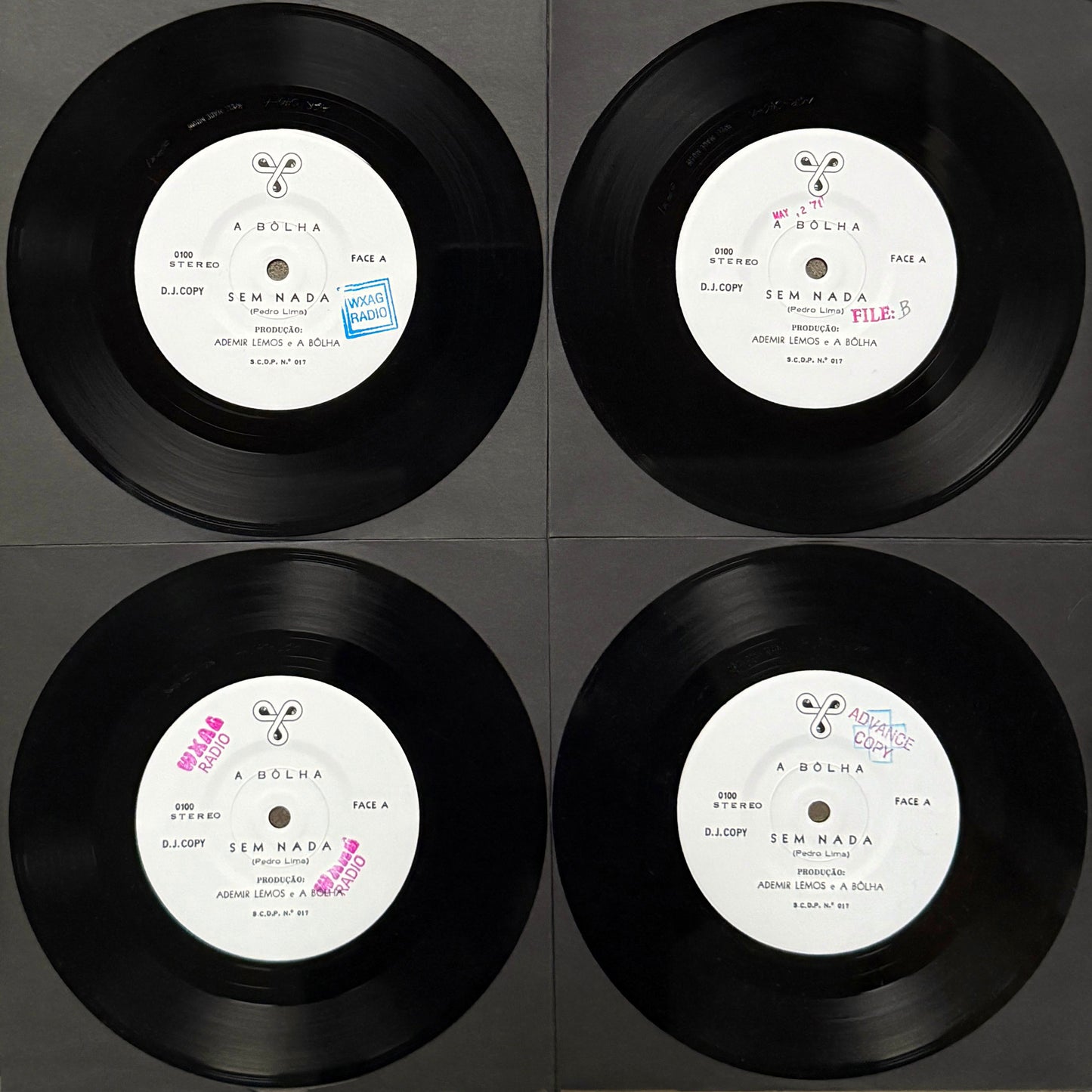 A BOLHA ---7"--- PICTURE SLEEVE - DJ COPY - EDITION OF 50