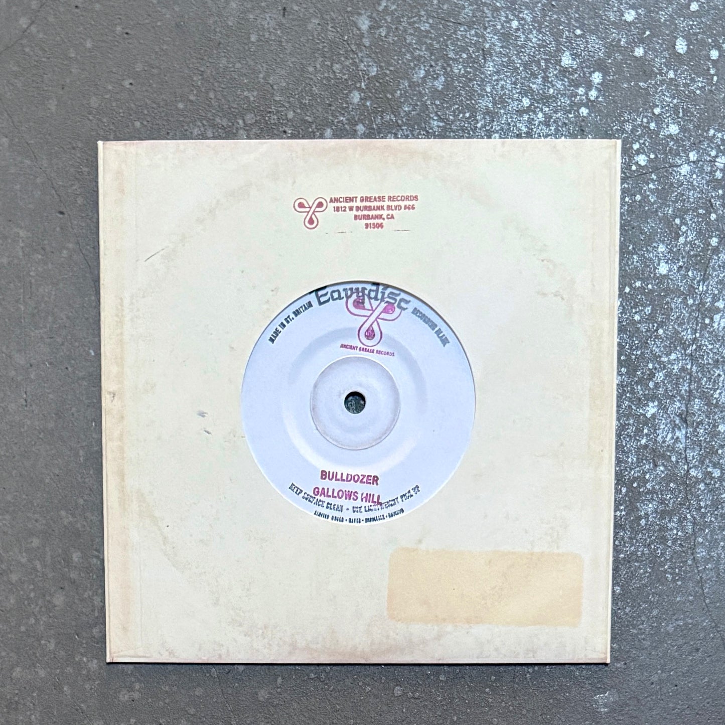 SECRET STASH ✸ TEST PRESSING --- ORANG-UTAN/BULLDOZER - HEAVY DJ SPLIT 7" #1