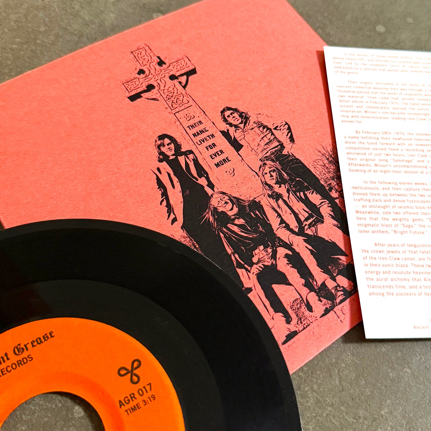 IRON CLAW ---7"--- LENTICULAR FLIP-IMAGE COVER - RED SLEEVE - EDITION OF 15