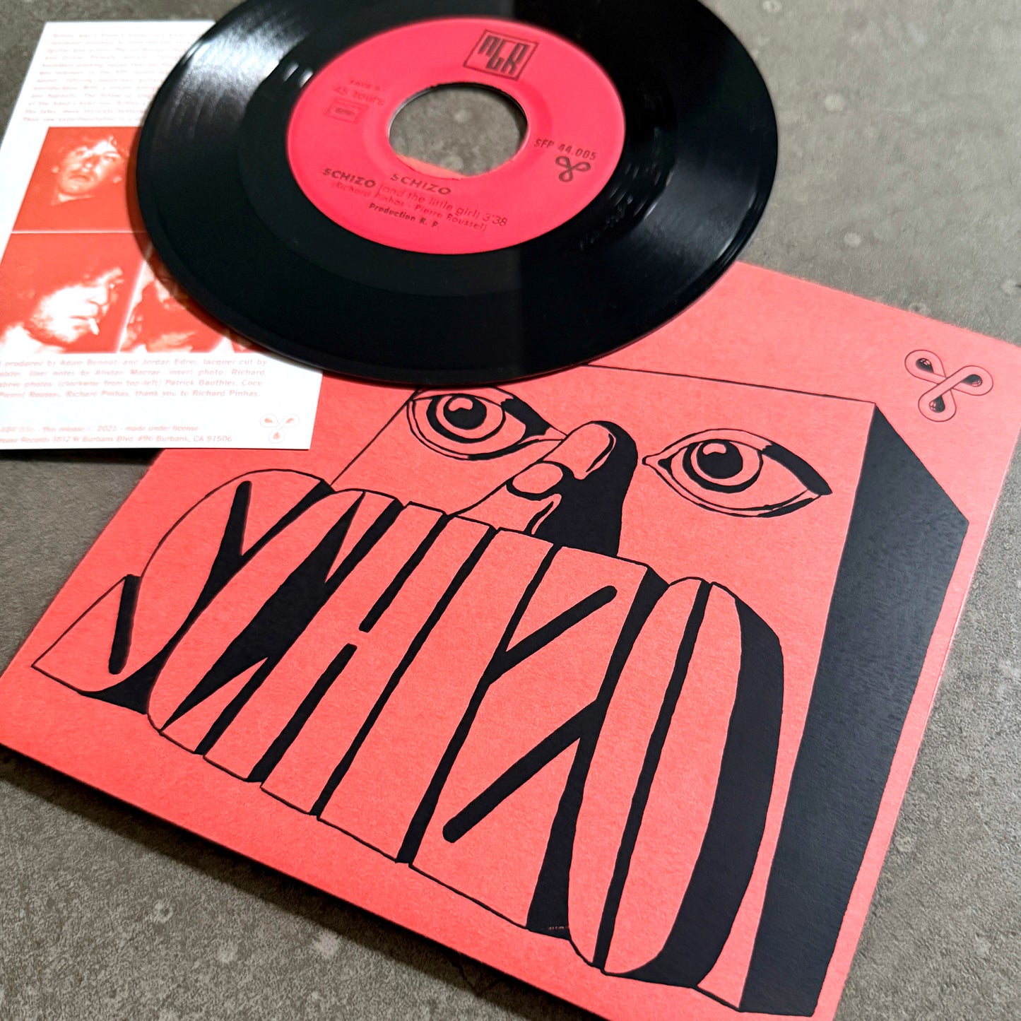SCHIZO ---7"--- LENTICULAR FLIP-IMAGE COVER - RED SLEEVE - EDITION OF 15
