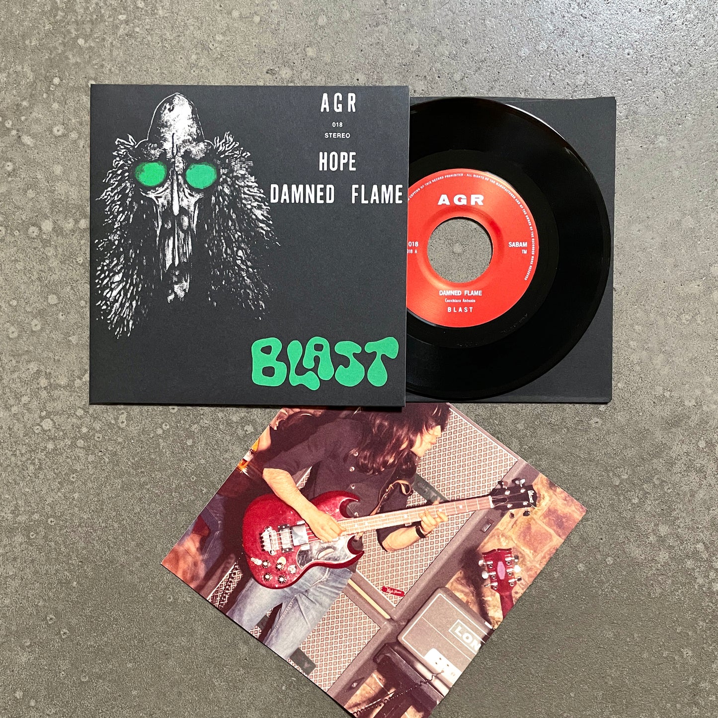 BLAST - 'DAMNED FLAME' ---7"--- PICTURE SLEEVE