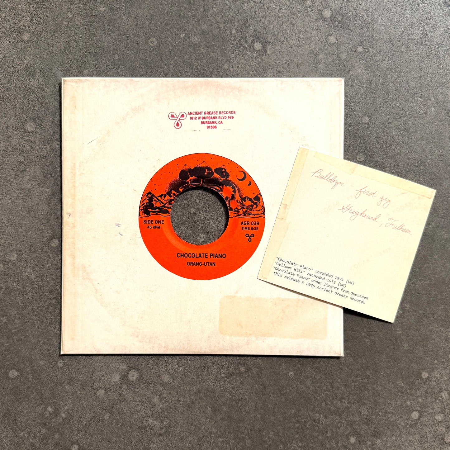 ORANG-UTAN/BULLDOZER - HEAVY DJ SPLIT 7" #1