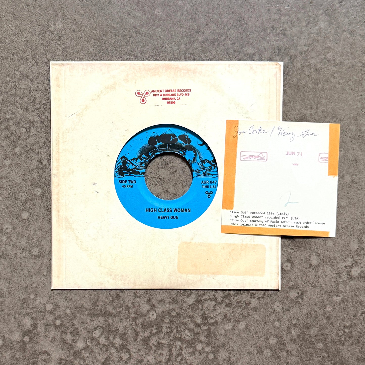 CRYSTALS/HEAVY GUN - HEAVY DJ SPLIT 7" #4 - SPLATTER VINYL - EDITION OF 100