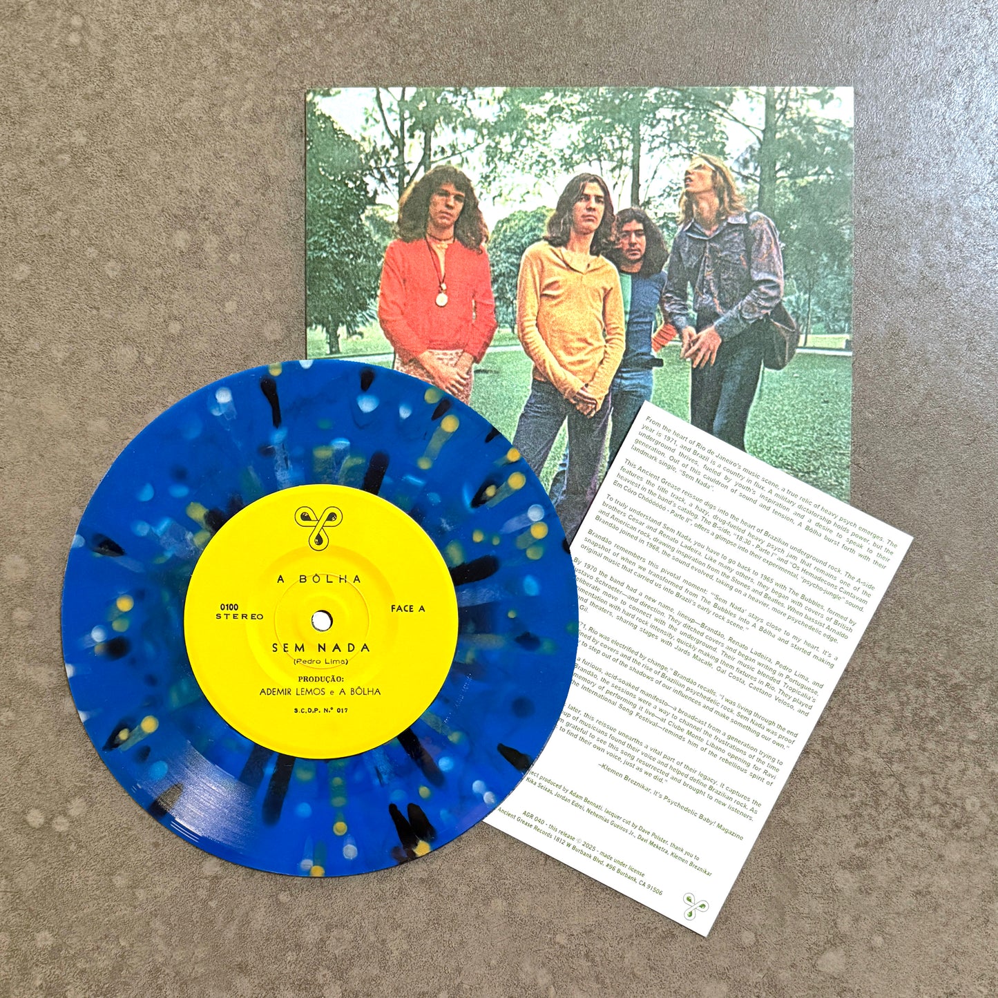 A BOLHA ---7"--- PICTURE SLEEVE - SPLATTER VINYL - EDITION OF 100