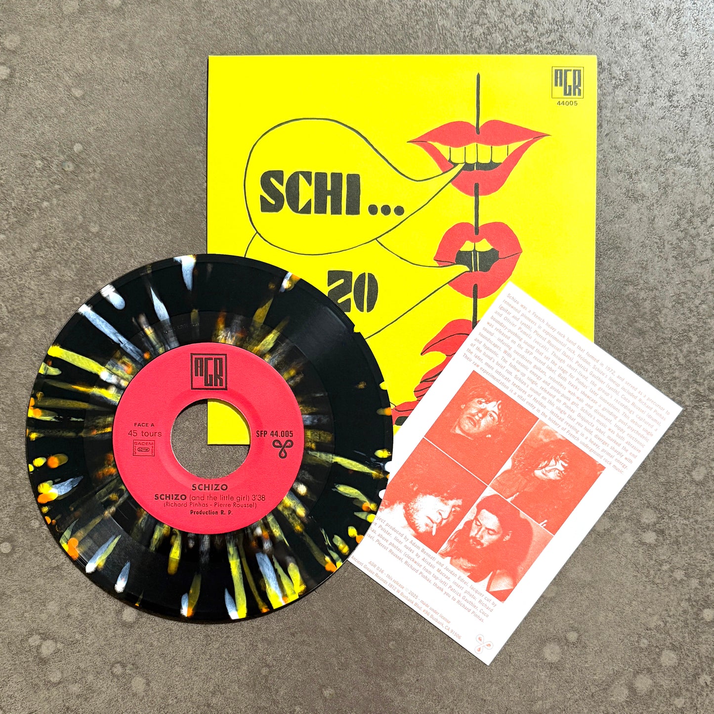 SCHIZO ---7"--- PICTURE SLEEVE - SPLATTER VINYL - EDITION OF 100