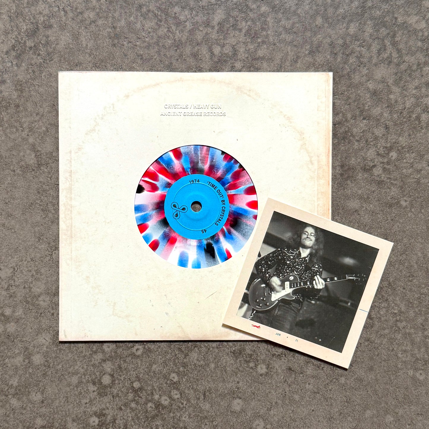CRYSTALS/HEAVY GUN - HEAVY DJ SPLIT 7" #4 - SMALL CENTER LABEL - EDITION OF 200 (ONLY 25 AVAILABLE VIA AGR SITE)