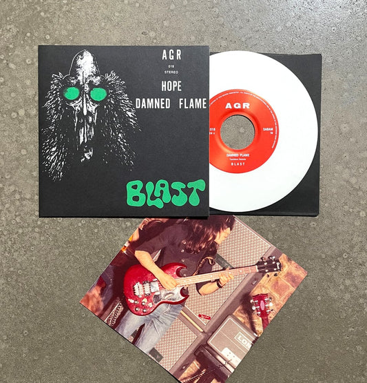 BLAST - 'DAMNED FLAME' ---7"--- PICTURE SLEEVE - WHITE VINYL - EDITION OF 200